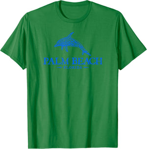 Palm Beach Florida Dolphin Boys Girls Souvenir T-Shirt - T-Shirt | Irish Green