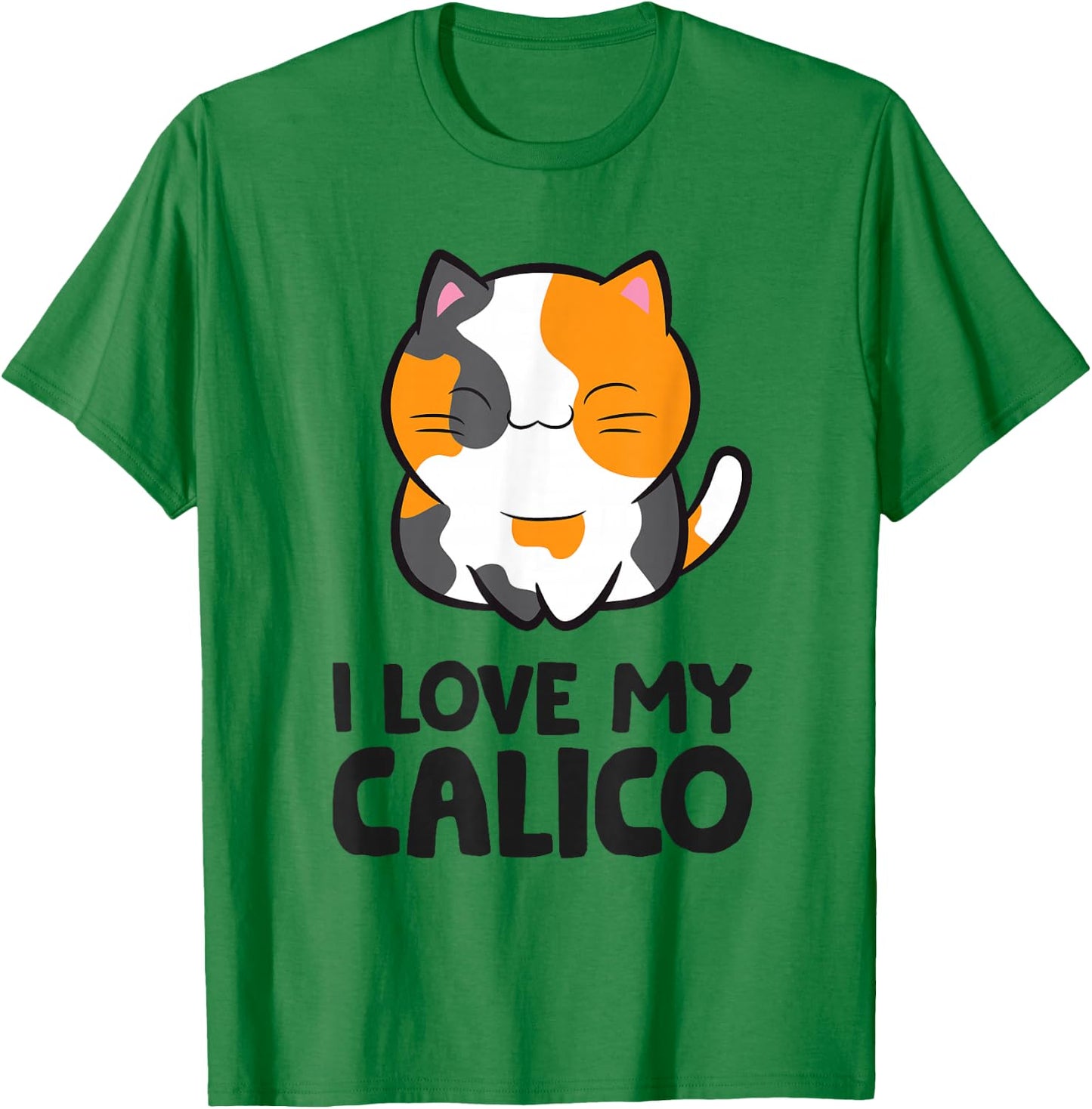 Calico Cat Owner I Love My Calico Cat T-Shirt - T-Shirt | Irish Green