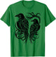 Odins Raven Norse Mythology Viking Birds Celtic Knots Asgard T-Shirt - T-Shirt | Irish Green