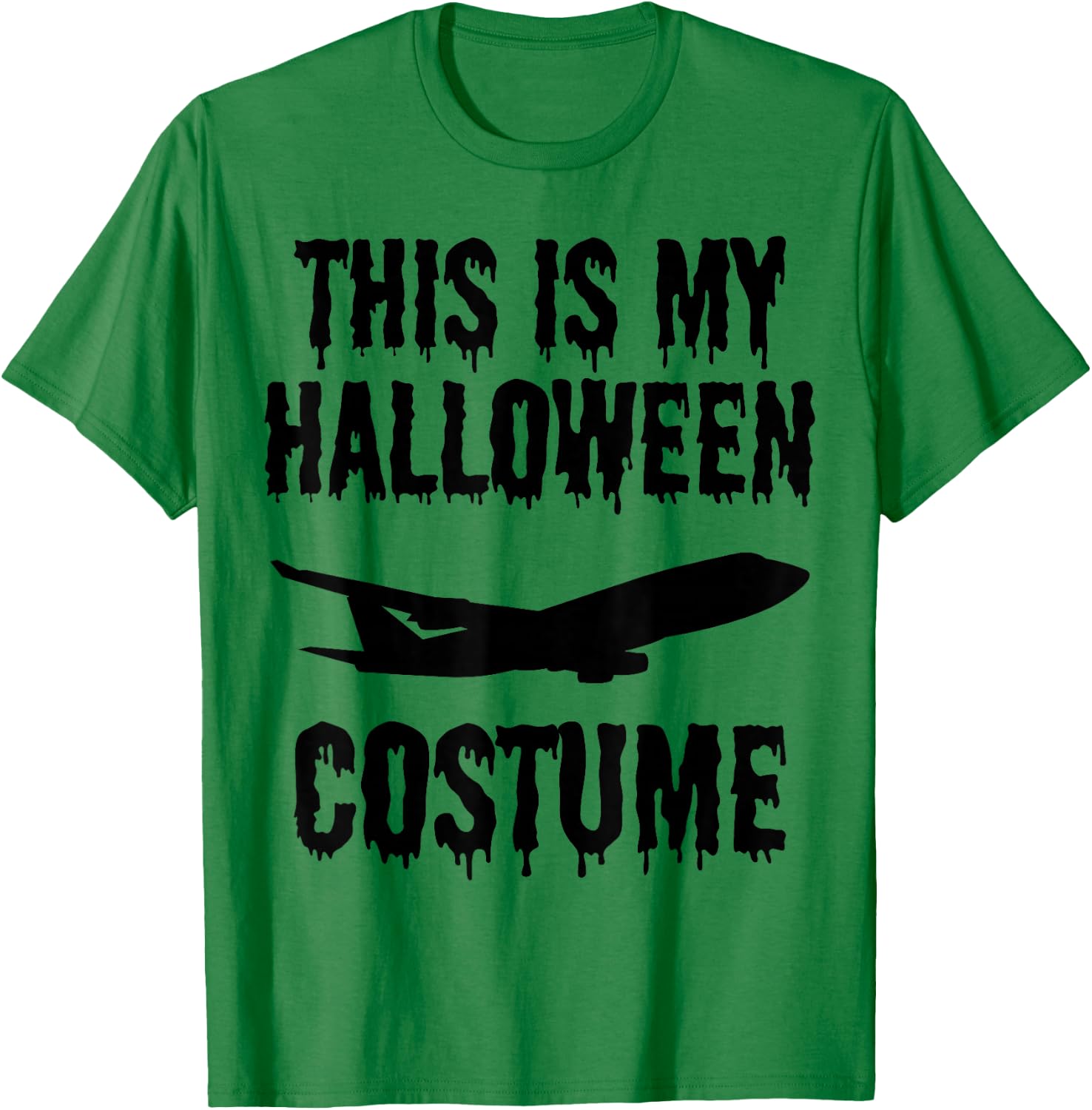 This is My Halloween Costume Funny Airplane Pilot Aviation T-Shirt - T-Shirt | Irish Green