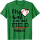 My Heart is on That Field Ballpark Mama Baseball Mimi T-Shirt - T-Shirt | Irish Green