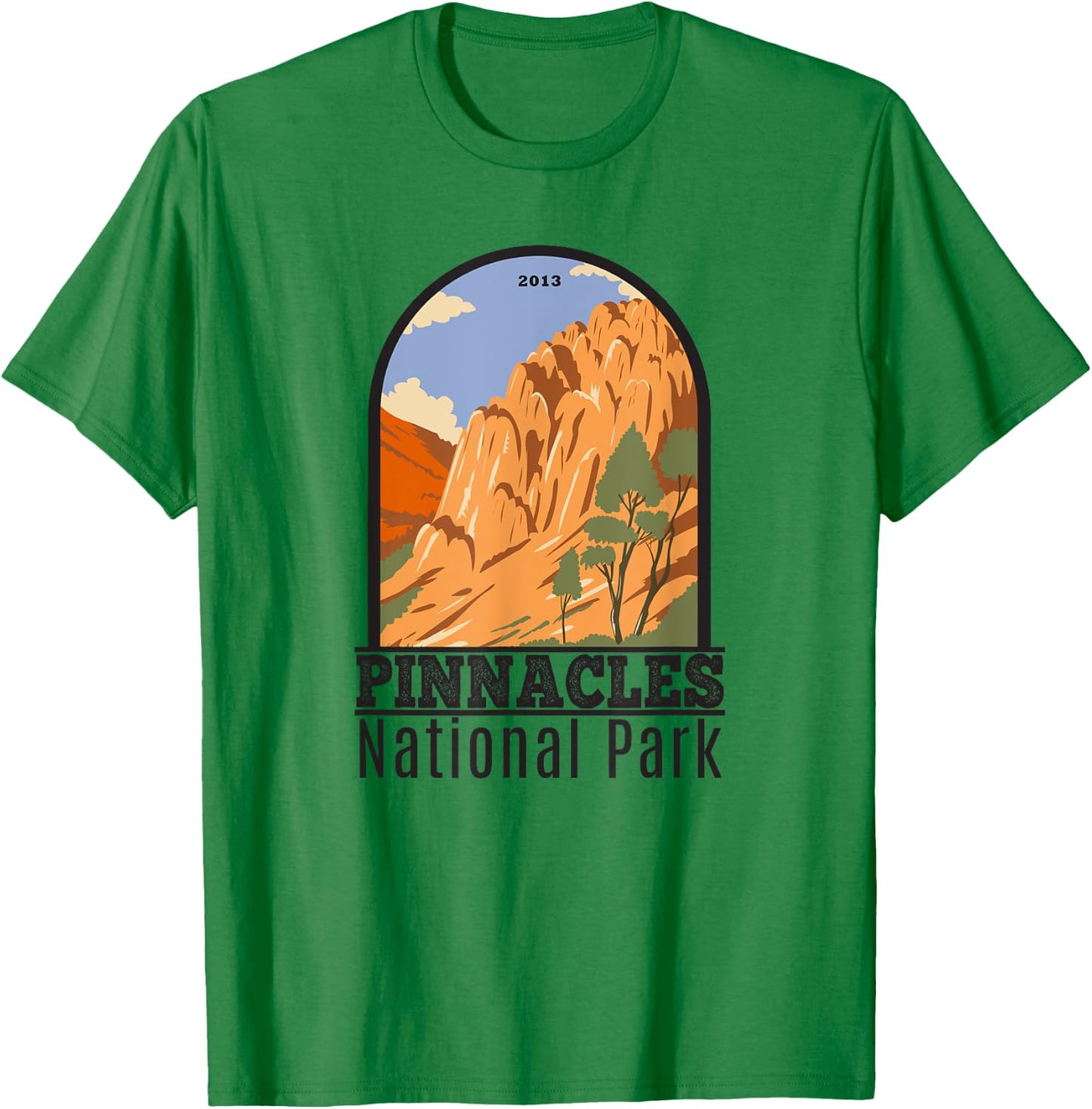 Pinnacles National Park Vintage T-Shirt - T-Shirt | Irish Green