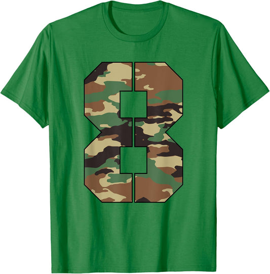 Military Theme 8th Birthday Kids 8 Year Old Boy Army T-Shirt - T-Shirt | Irish Green