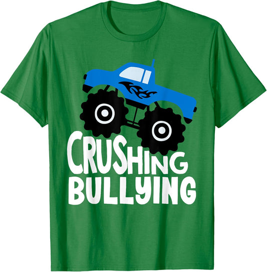 Crushing Bullying Monster Truck Kids Unity Day Orange 2023 T-Shirt - T-Shirt | Irish Green