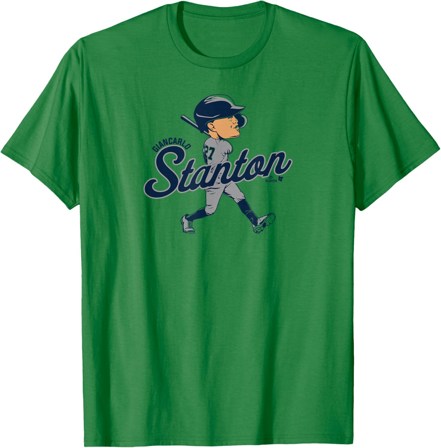 Giancarlo Stanton: Caricature - New York Baseball T-Shirt - T-Shirt | Irish Green