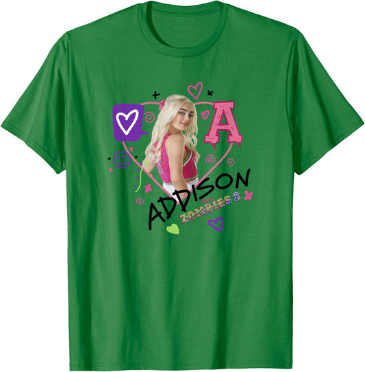 Disney Zombies Addison Doodled Portrait T-Shirt - T-Shirt | Irish Green