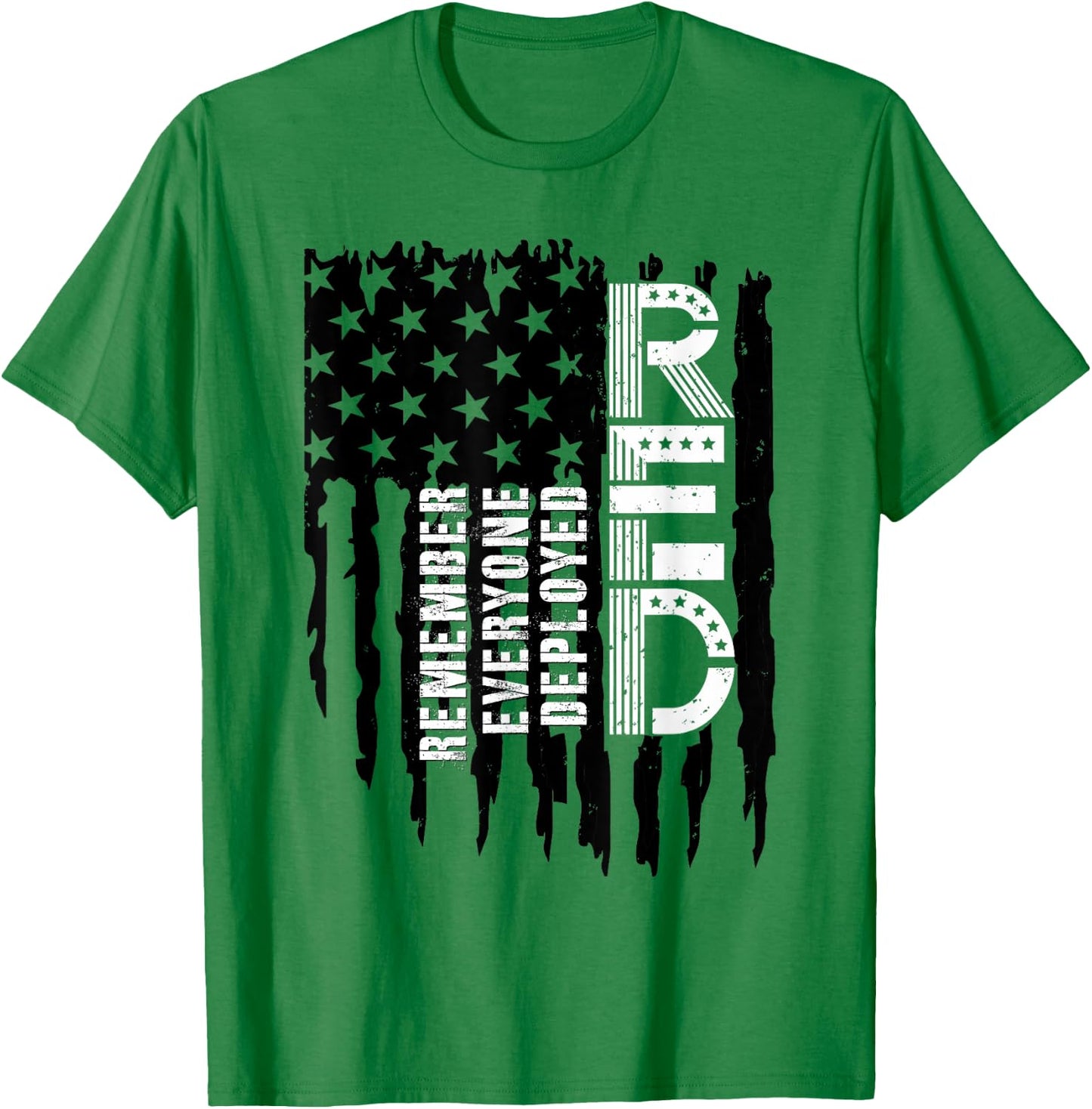 On Friday We Wear Red Friday Military Support troops US Flag T-Shirt - T-Shirt | Irish Green