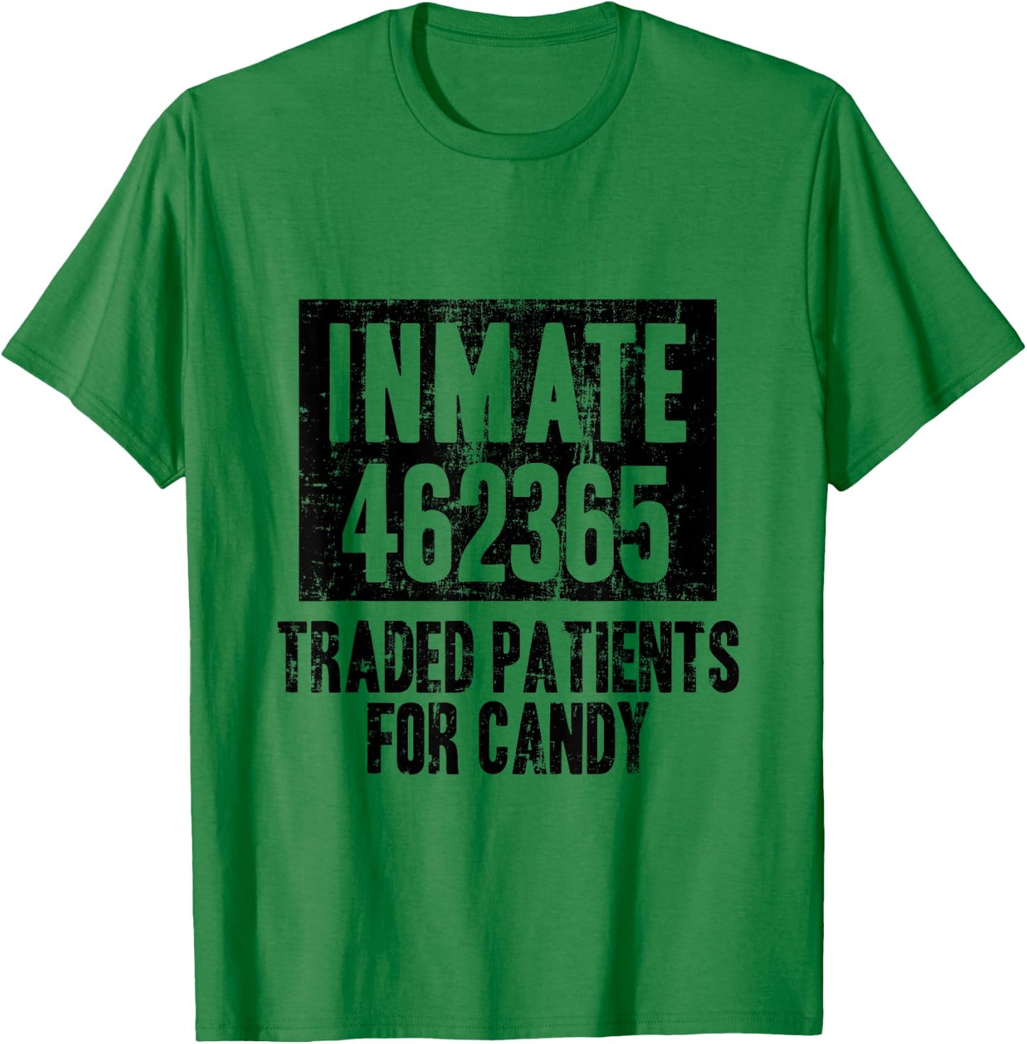 Matching Halloween Party Inmate Jail Costume Nurse Doctor T-Shirt - T-Shirt | Irish Green