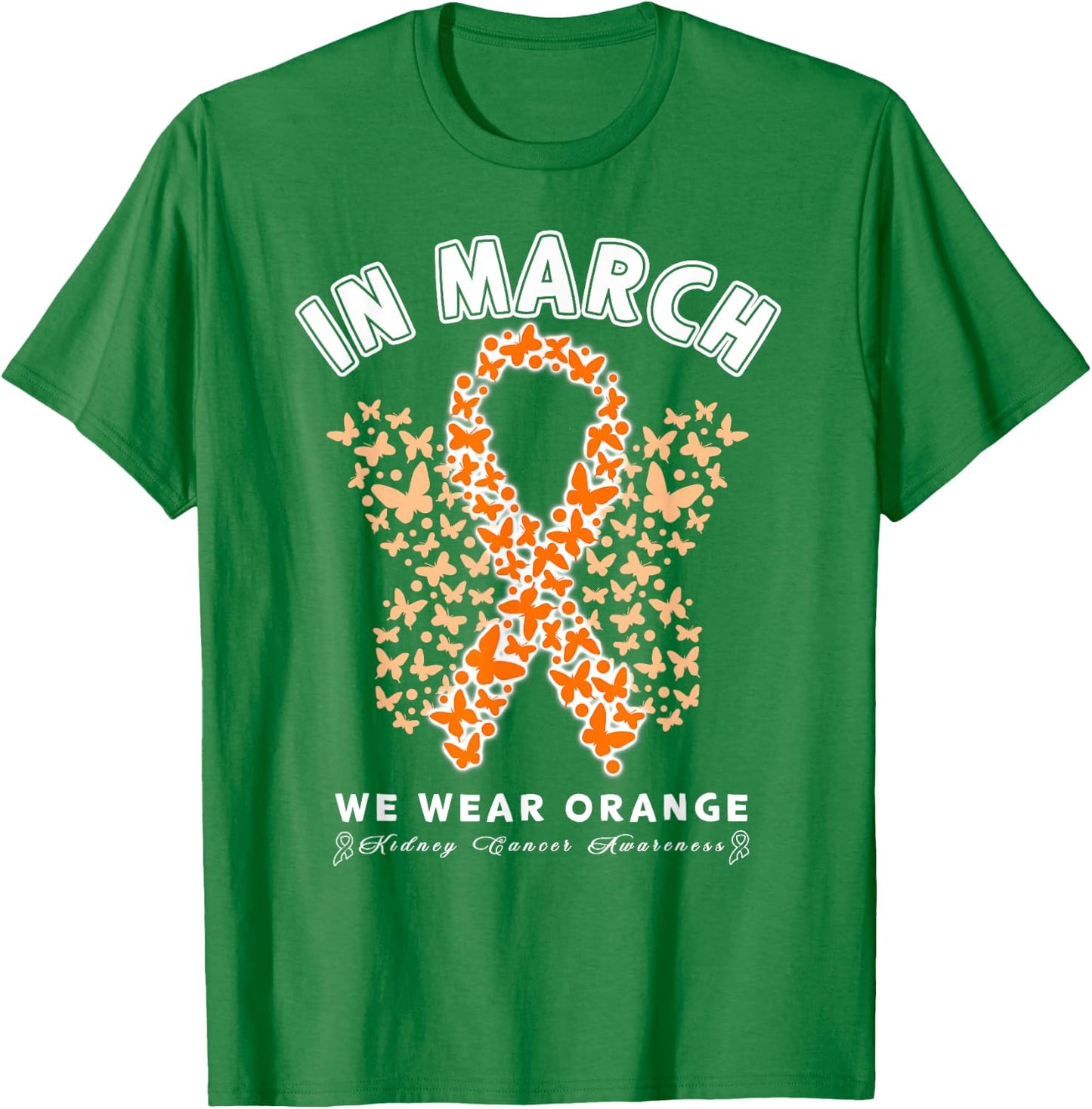 Orange Ribbon Resist the Storm Kidney cancer Awareness T-Shirt - T-Shirt | Irish Green