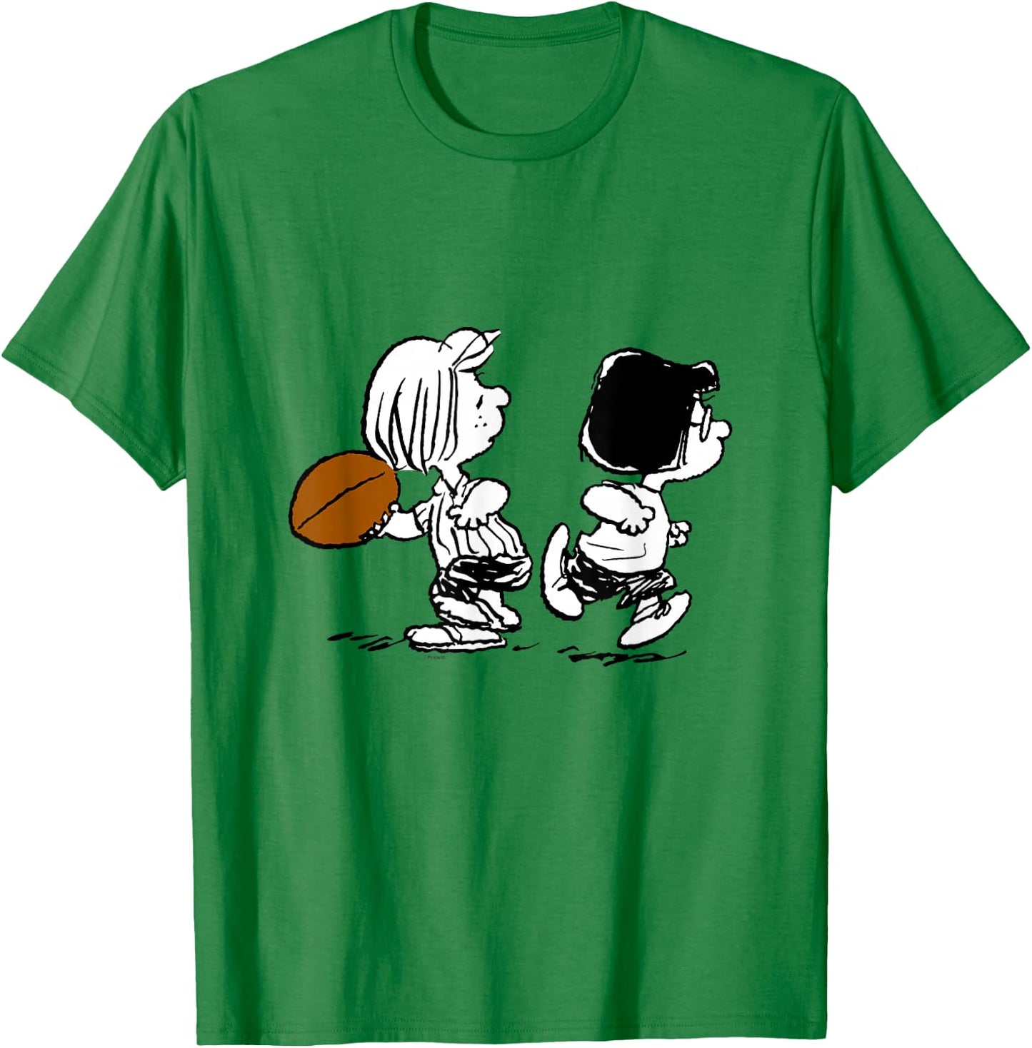 Peanuts - Marcie Patty Football T-Shirt - T-Shirt | Irish Green