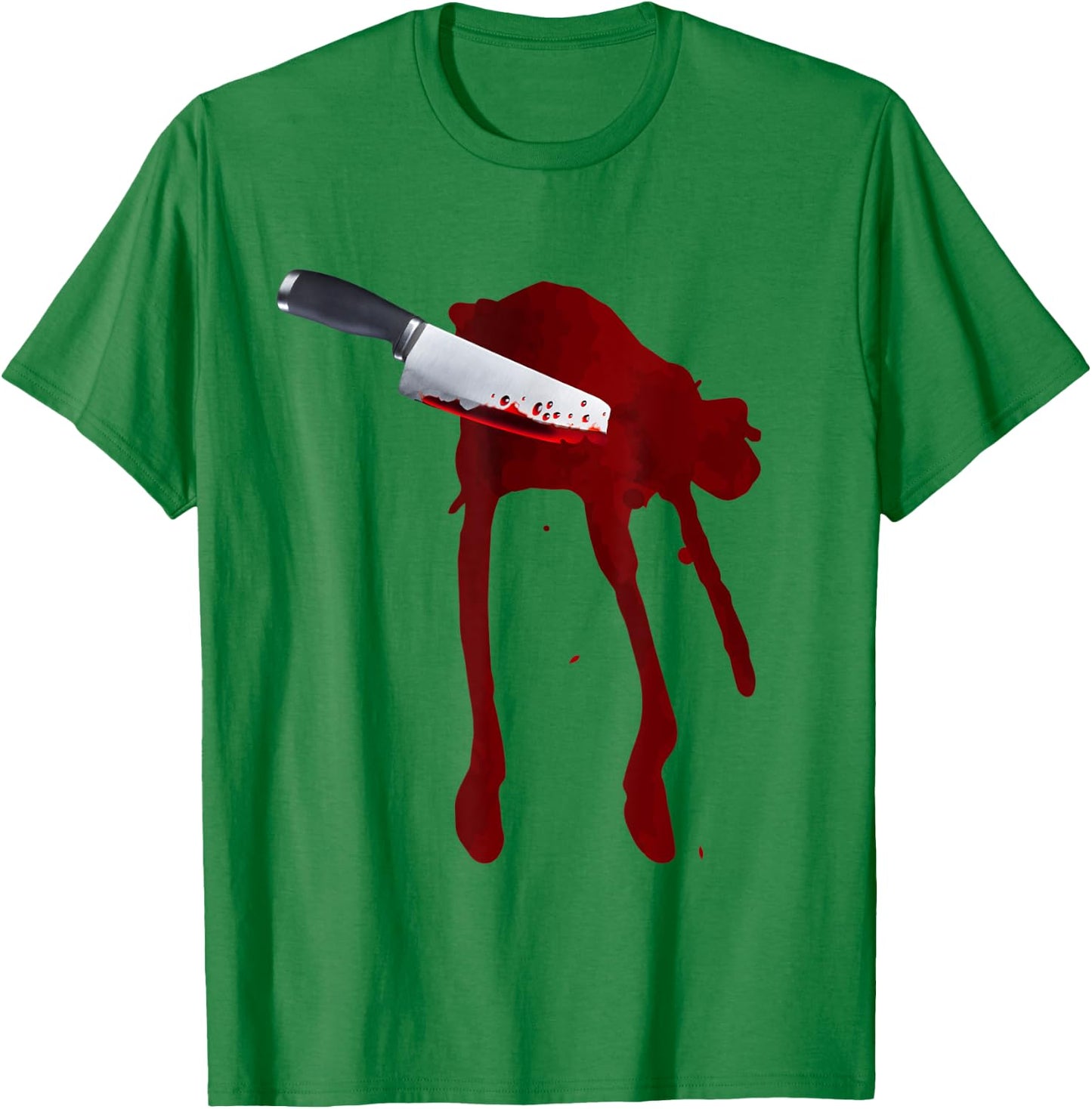 Last Minute Spooky Fake Blood Stab Wound Knife Stain Costume T-Shirt - T-Shirt | Irish Green