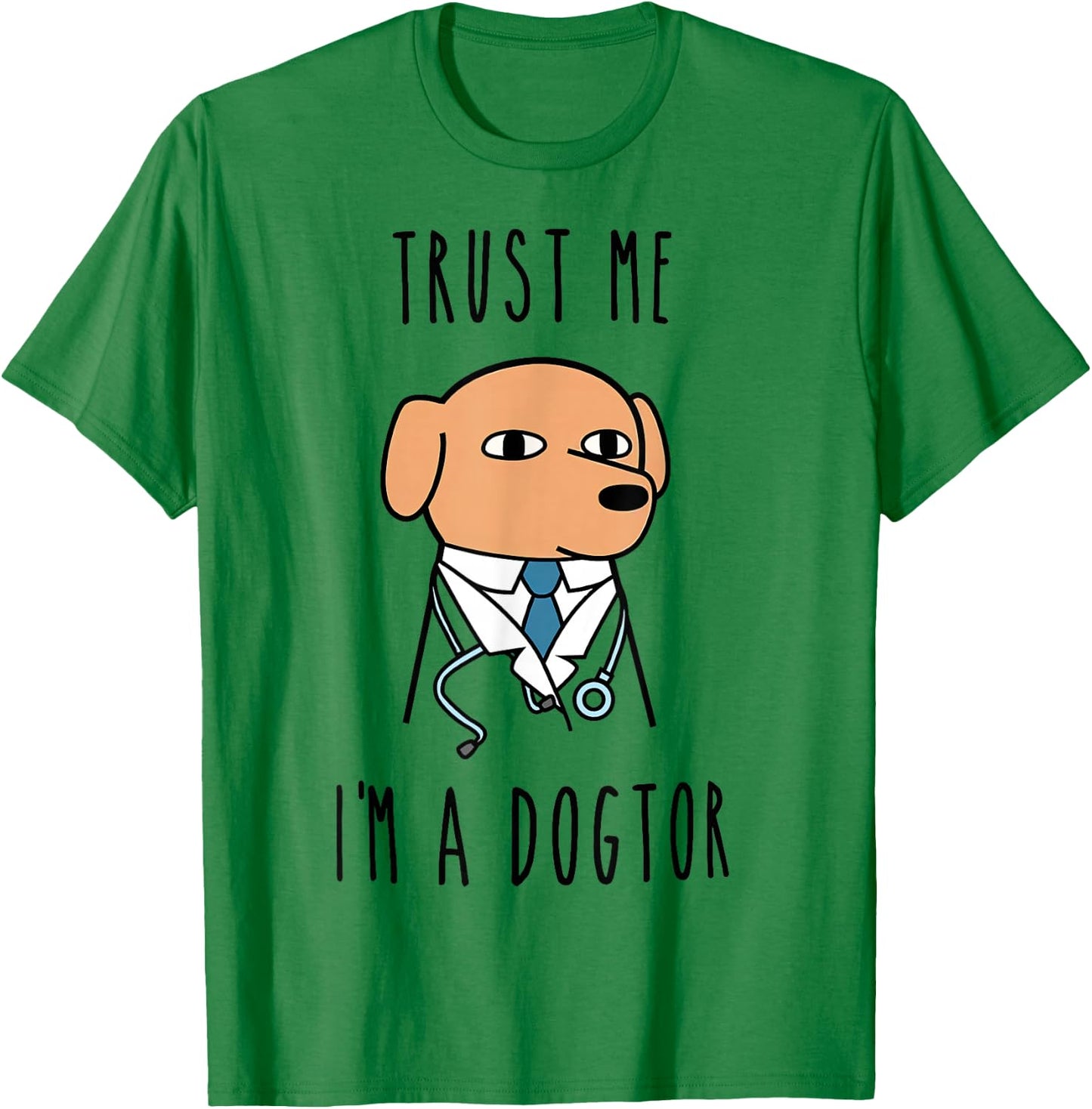 Yosef Trust Me! I'm a Dogtor Adults Grey Small Classic Fit Short Sleeve T-Shirt - T-Shirt | Irish Green