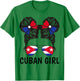 Cuba Flag Cuban Girl Shirt Hispanic Heritage Month Kid Women T-Shirt - T-Shirt | Irish Green
