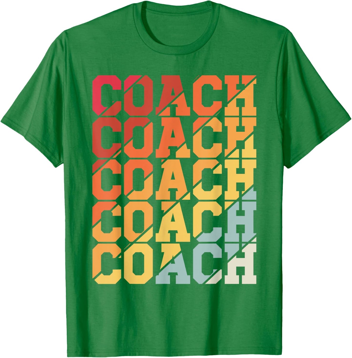 Coach Retro Vintage Sport Soccer Basketball Trainer Coach T-Shirt - T-Shirt | Irish Green