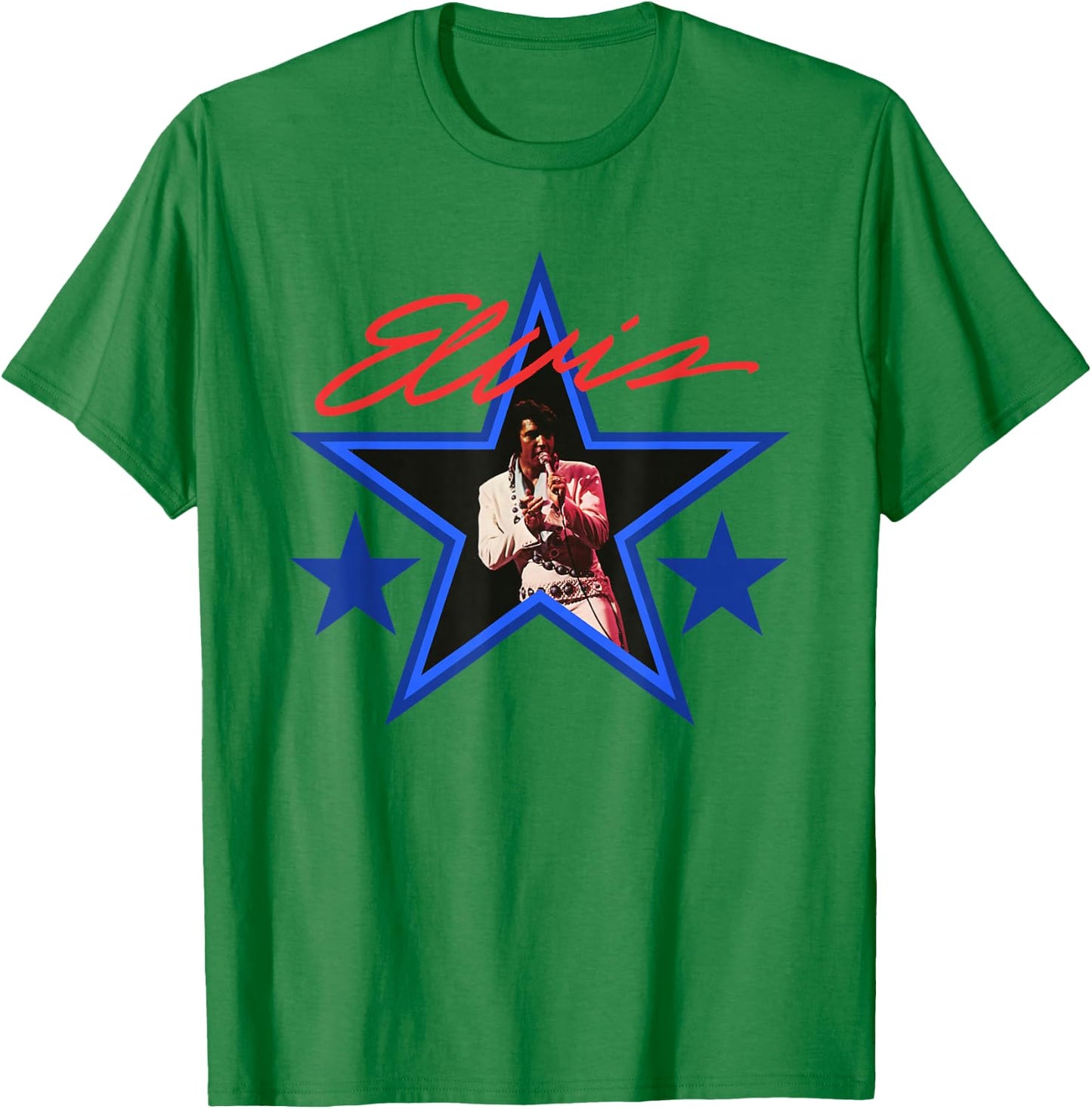 Elvis Presley Blue Star T-Shirt - T-Shirt | Irish Green