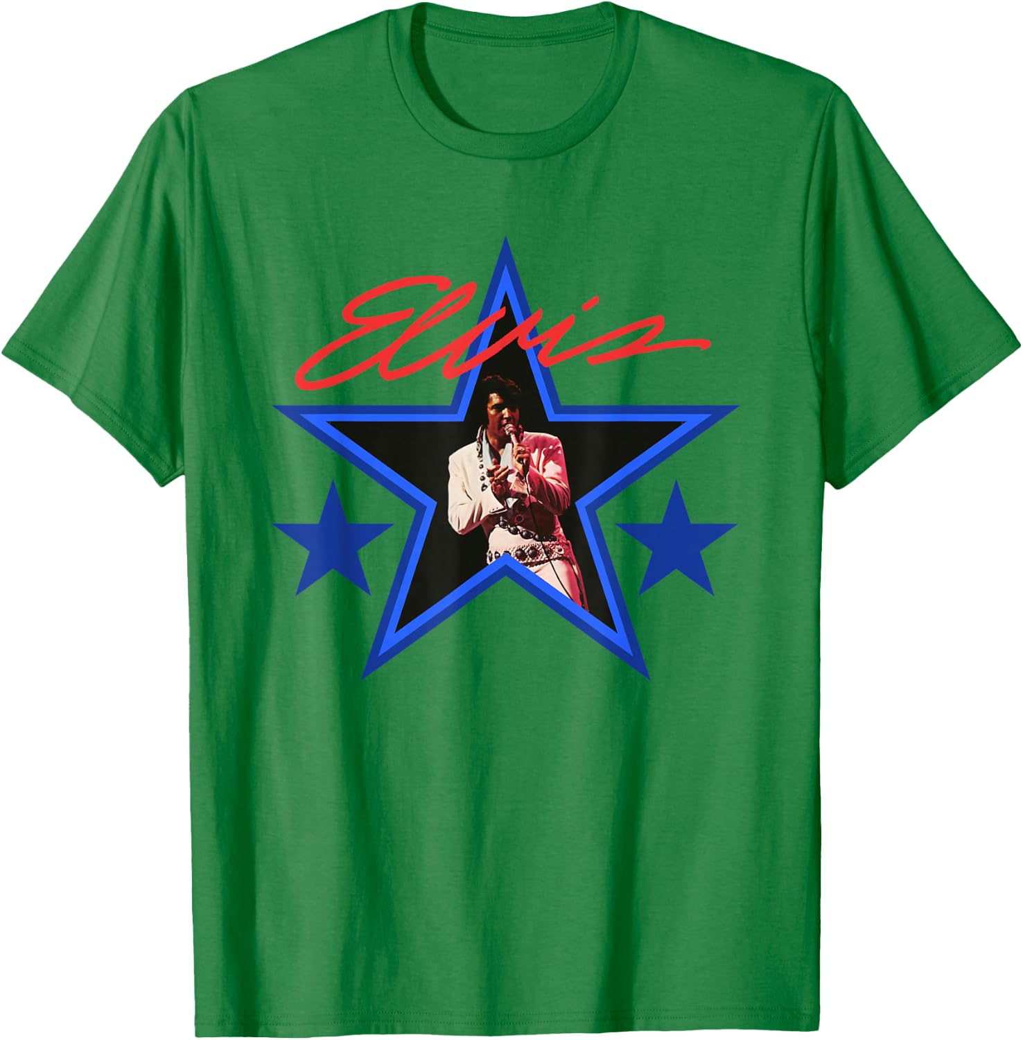 Elvis Presley Blue Star T-Shirt - T-Shirt | Irish Green