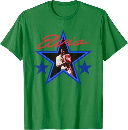 Elvis Presley Blue Star T-Shirt - T-Shirt | Irish Green