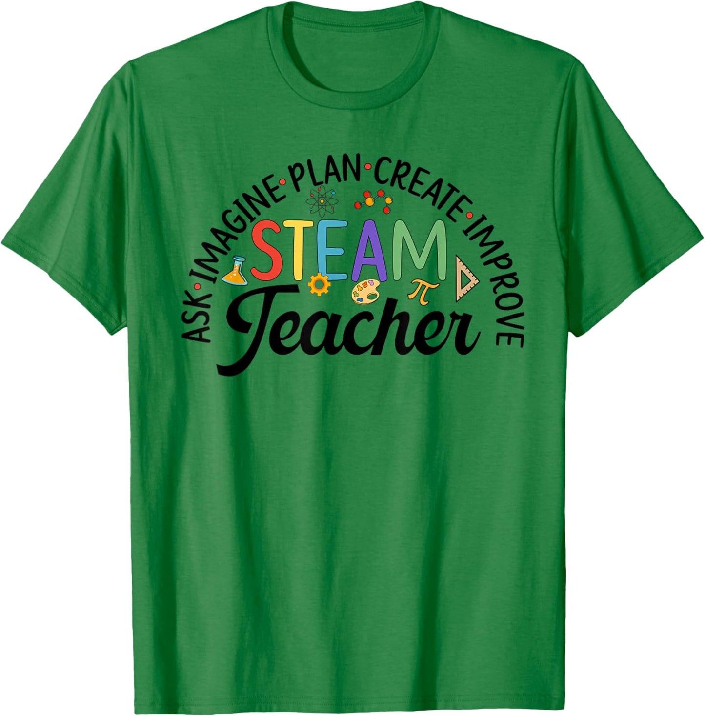 Best STEAM Teacher Science Technology Engineering Art Math T-Shirt - T-Shirt | Irish Green