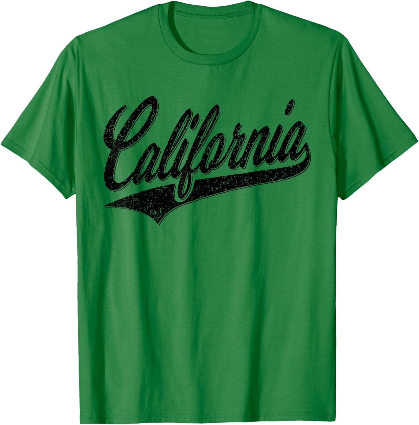 State of California Varsity Script Retro Sport Jersey Style T-Shirt - T-Shirt | Irish Green