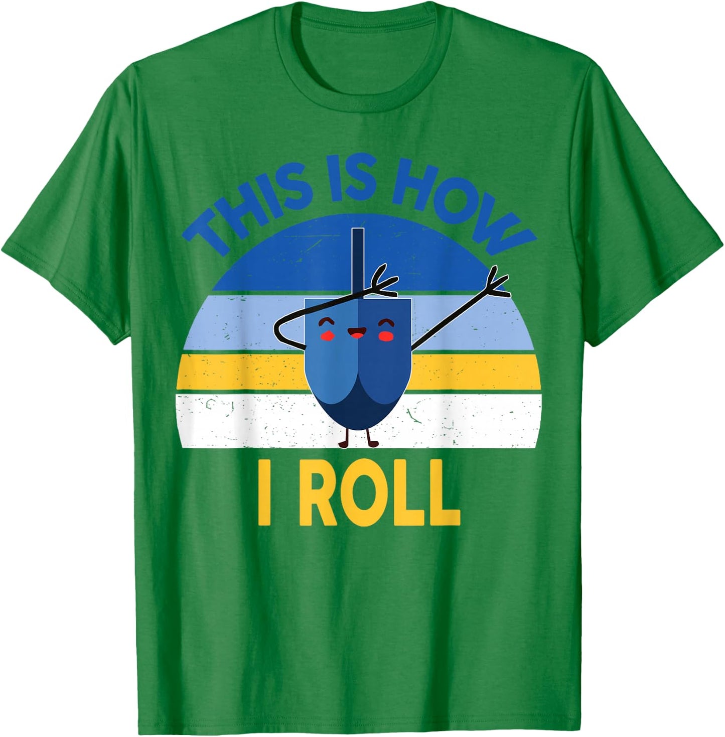 Hanukkah This Is How I Roll Dabbing Kids Toddler Boys Teens T-Shirt - T-Shirt | Irish Green
