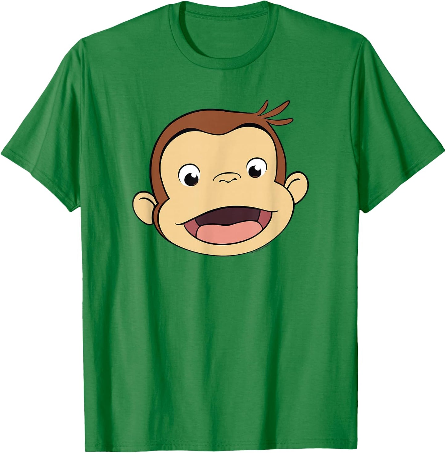Curious George Big Face Monkey Smile T-Shirt - T-Shirt | Irish Green