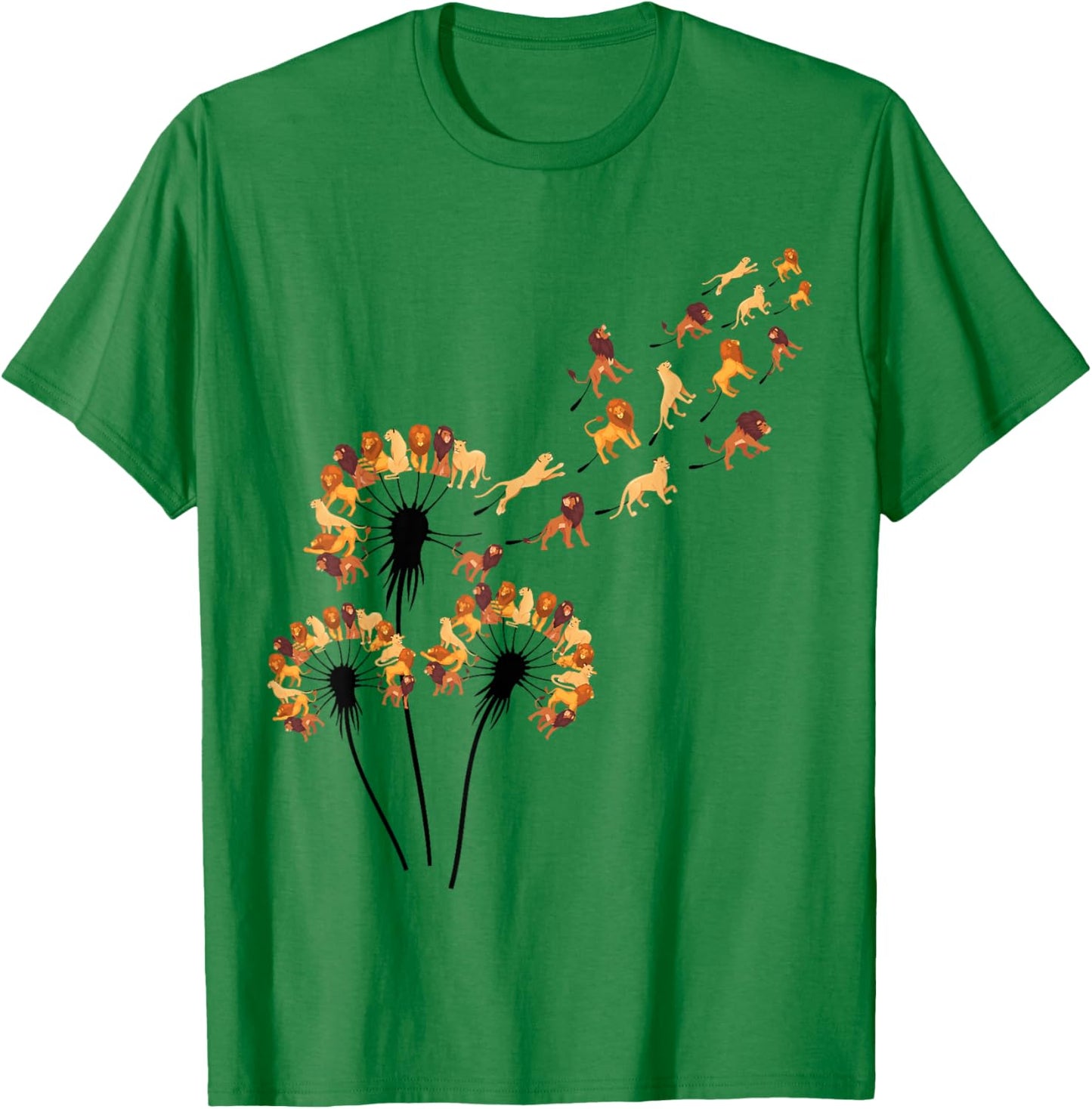 Dandelion Lions Shirt for Lion Lover | Lion T-Shirt - T-Shirt | Irish Green