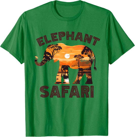 Elephant Safari T-Shirt - T-Shirt | Irish Green