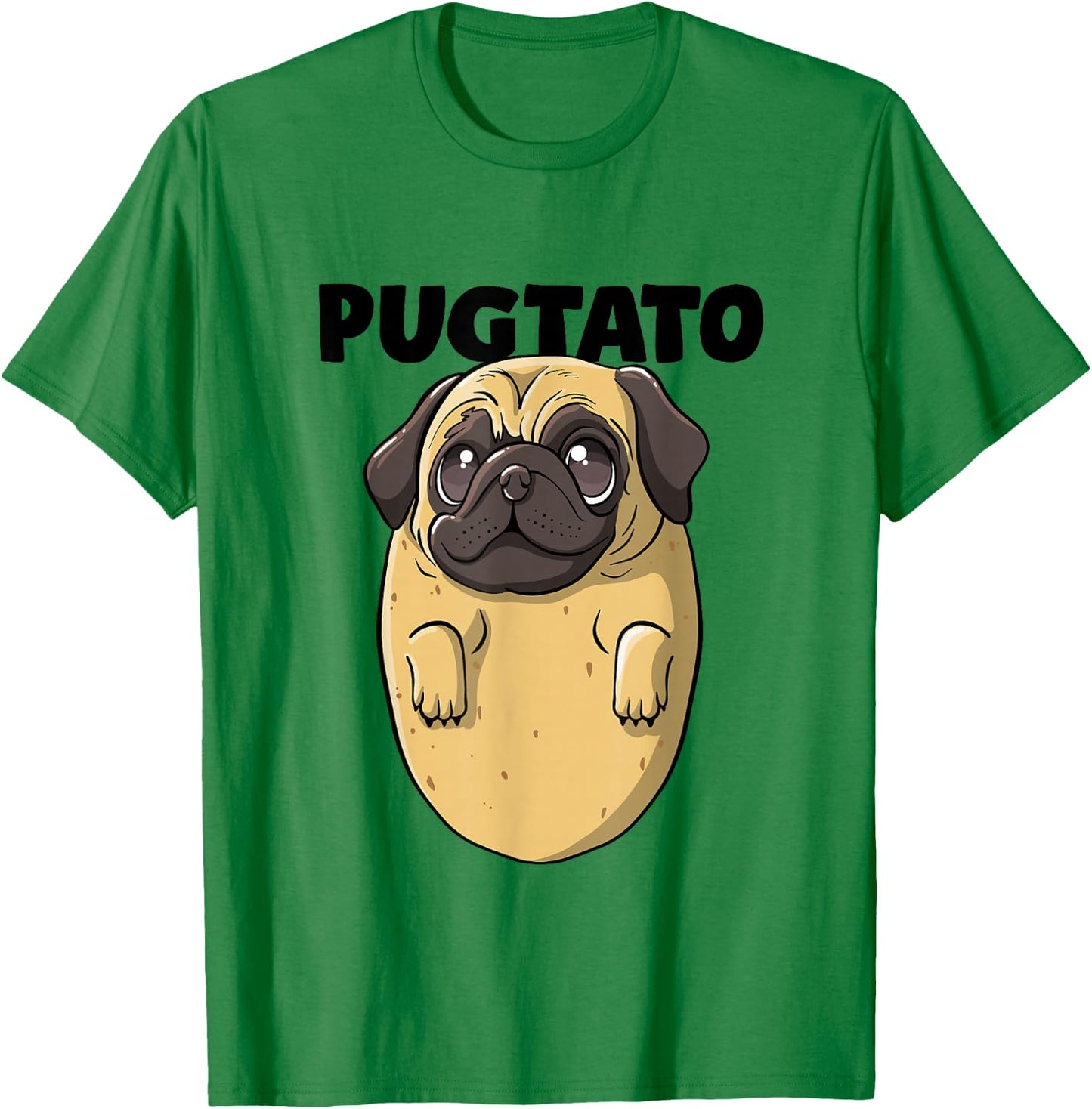 Pugtato Pug Lover Pug Dogs Cute Pug Face Funny Pug Owner Pug T-Shirt - T-Shirt | Irish Green