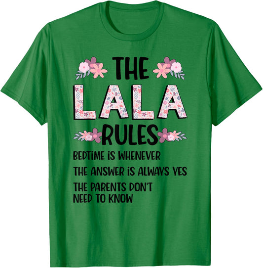 Lala Grandma Rules Lala Grandmother T-Shirt - T-Shirt | Irish Green