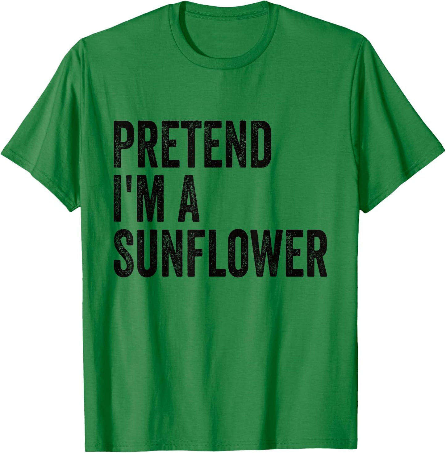 Pretend I'm A Sunflower Easy Lazy Halloween Costume T-Shirt - T-Shirt | Irish Green