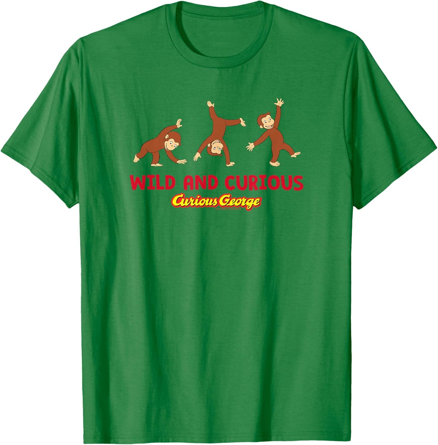 Curious George Wild and Curious Cartwheel T-Shirt - T-Shirt | Irish Green