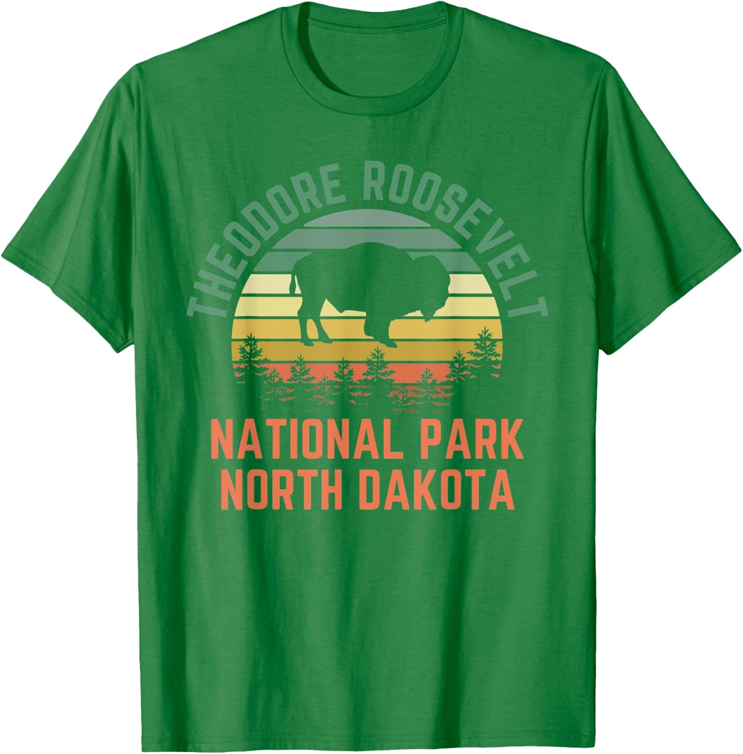 Theodore Roosevelt North Dakota Nature Hiking Outdoors T-Shirt - T-Shirt | Irish Green