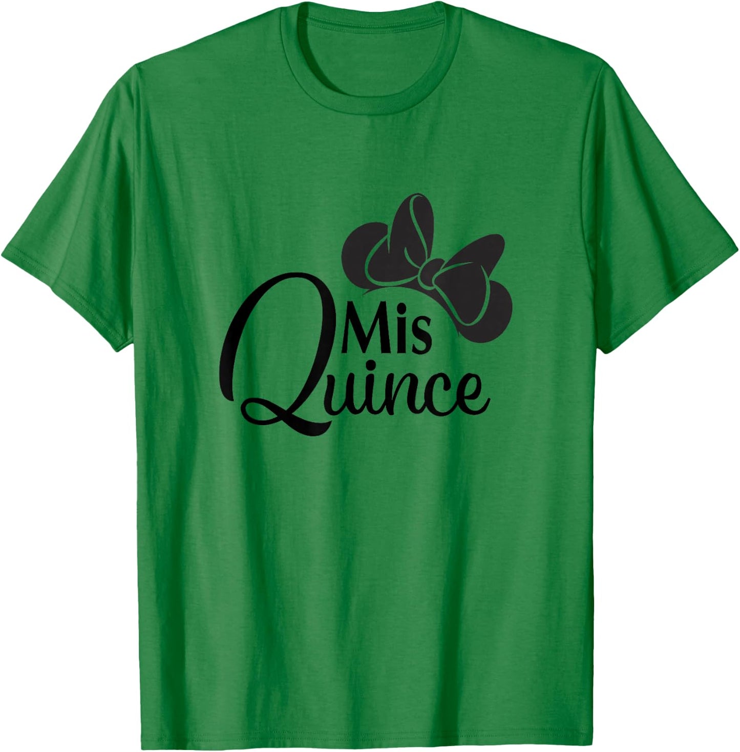 Disney Minnie Mouse Birthday Mis Quince Minnie Silhouette T-Shirt - T-Shirt | Irish Green