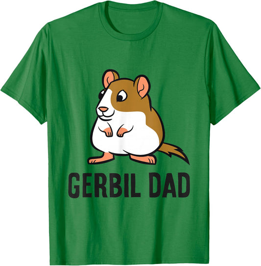 Gerbil Papa Funny Gerbil Dad T-Shirt - T-Shirt | Irish Green