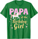 Papa Carousel Party 1st First Birthday Girl Family Matching T-Shirt - T-Shirt | Irish Green