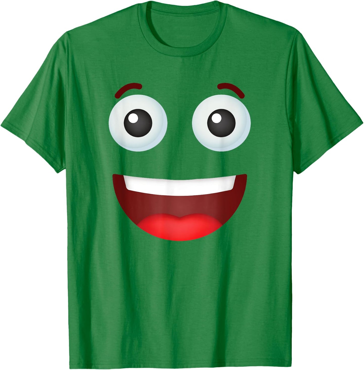 Funny Group Costume Team Outfit Smiling Happy Face Emoticon T-Shirt - T-Shirt | Irish Green