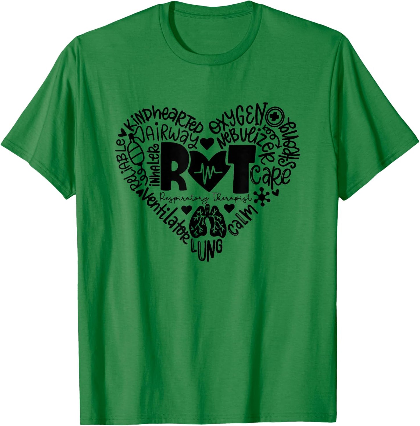 Respiratory Therapist RT Heart / Lung Team Pulmonology T-Shirt - T-Shirt | Irish Green