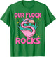 Our Flock Rocks Flamingo Matching Family Vacation Group T-Shirt - T-Shirt | Irish Green