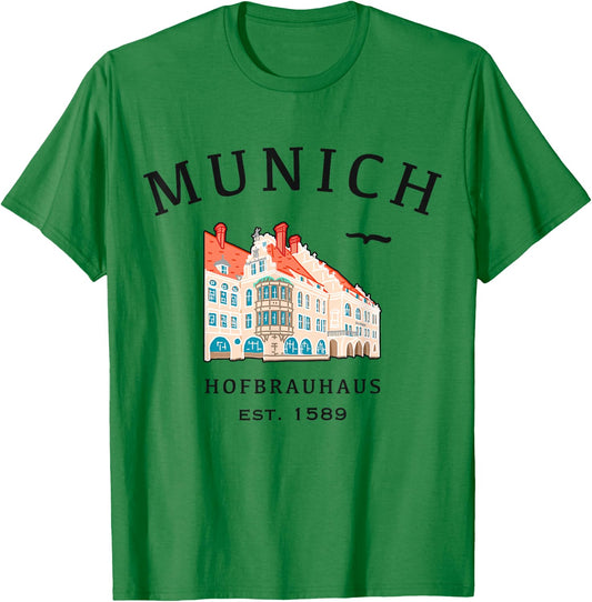 Munich, Baudenkmal Hofbrauhaus, Bavaria, Germany T-Shirt - T-Shirt | Irish Green