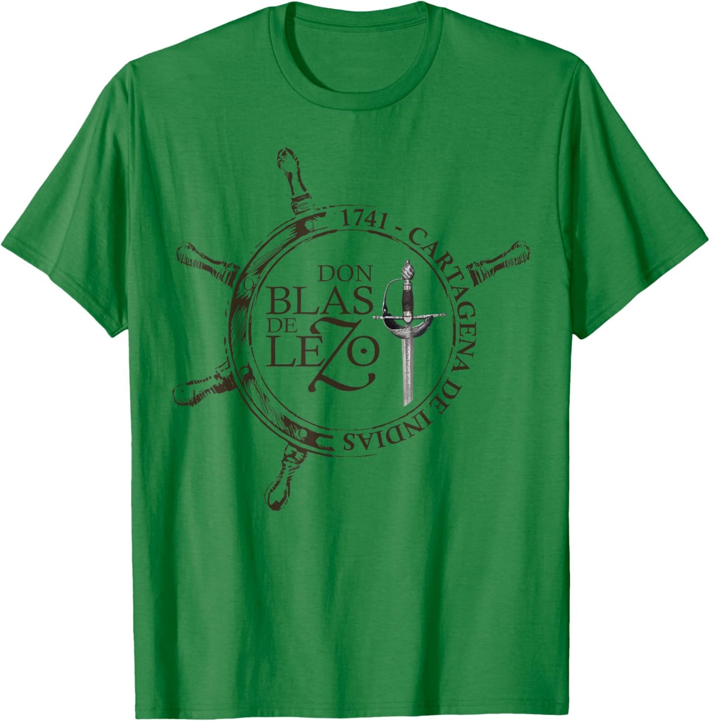 Blas de Lezo, Cartagena de Indias, 1741. Military T-Shirt - T-Shirt | Irish Green