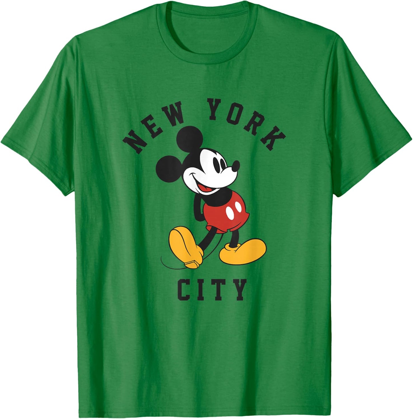 Disney Mickey And Friends Mickey New York City Retro Poster T-Shirt - T-Shirt | Irish Green