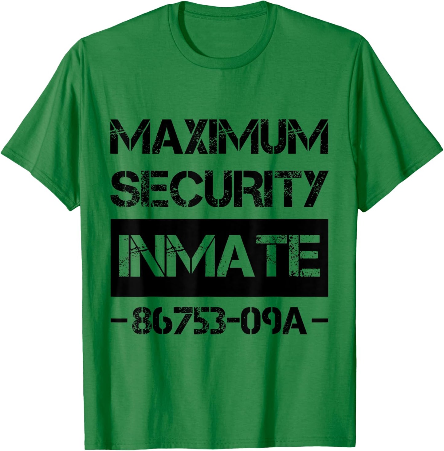 Security Ward Inmate Costume Jail Funny Lazy Halloween T-Shirt - T-Shirt | Irish Green