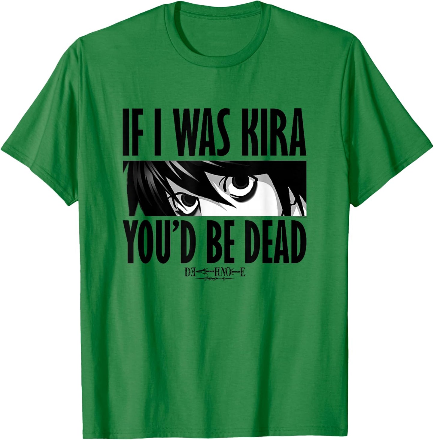 Death Note If I was Kira L Eyes Anime T-Shirt - T-Shirt | Irish Green