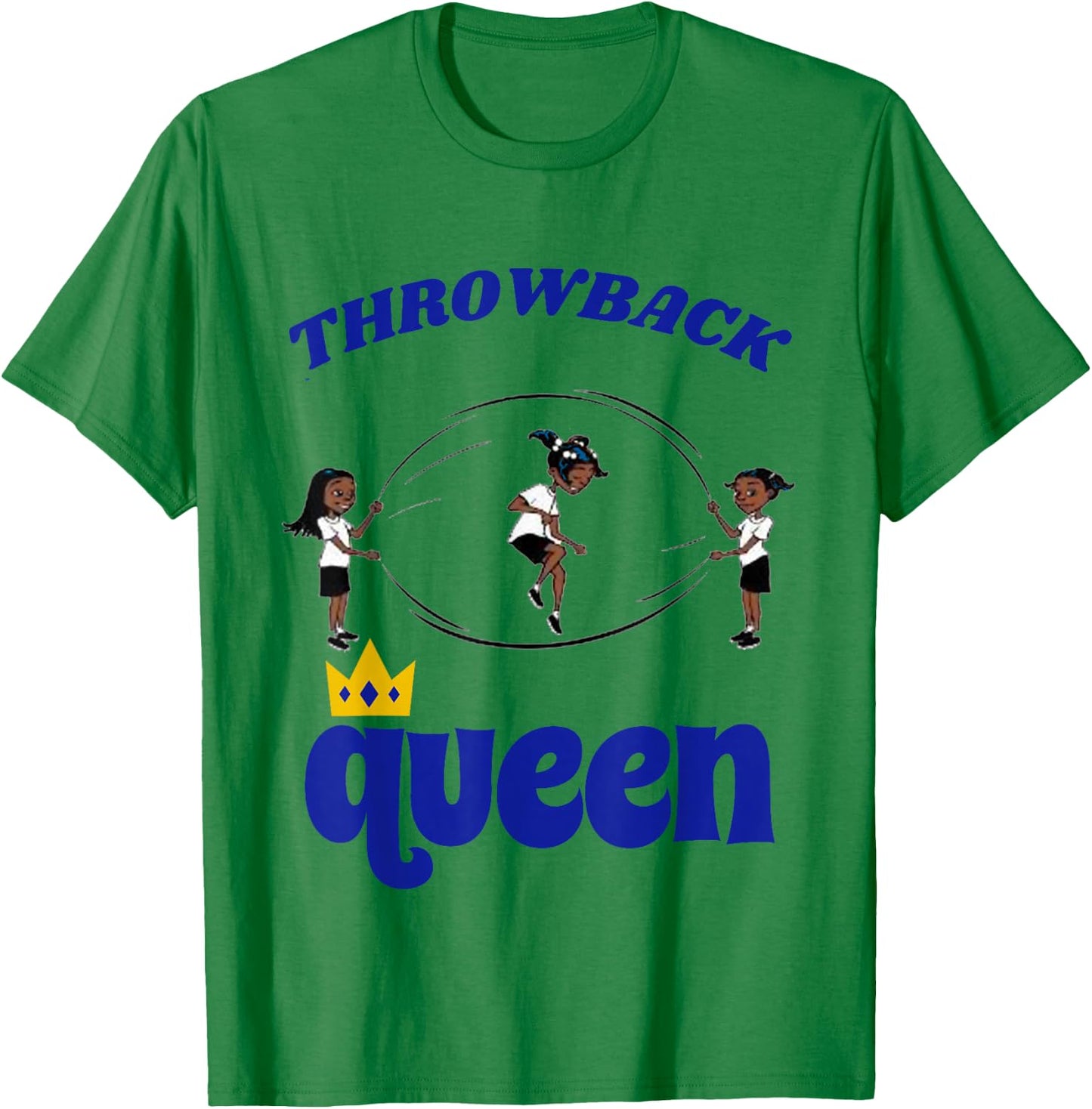 Throwback Queen Double Dutch T-Shirt - T-Shirt | Irish Green