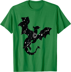 Mystical Dragon Creature Celestial Goth Aesthetic T-Shirt - T-Shirt | Irish Green
