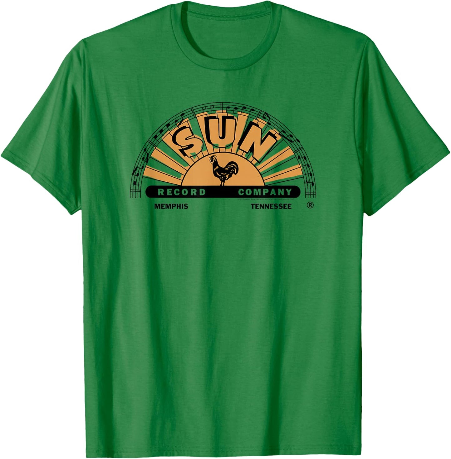 Sun Records Half Logo Painted Fill T-Shirt - T-Shirt | Irish Green