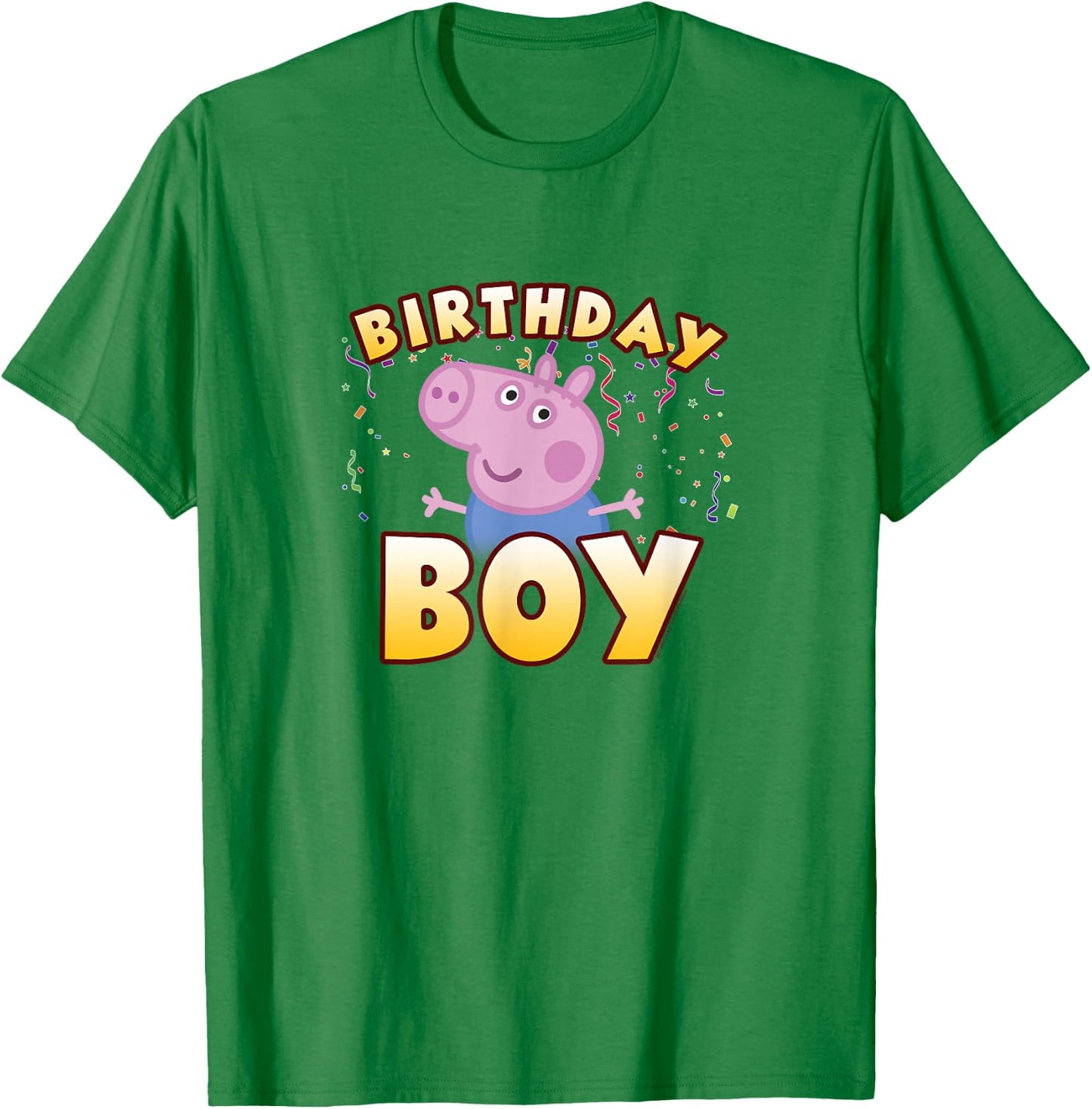 Peppa Pig George Birthday Boy Holiday Confetti Logo T-Shirt - T-Shirt | Irish Green