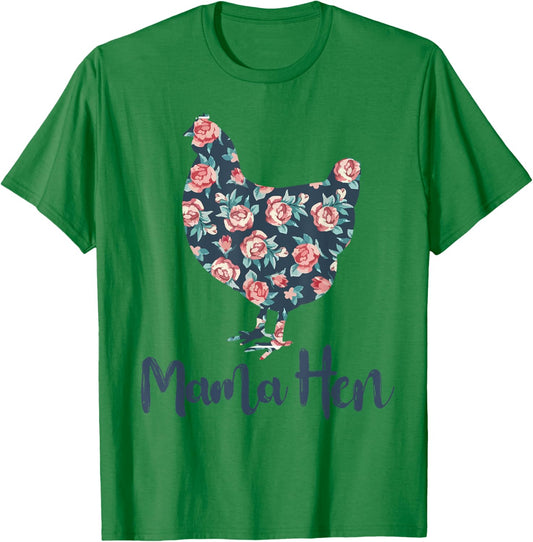 Chicken-Shirt Mama Hen Funny Farm Mom Mother Day Gift Women T-Shirt - T-Shirt | Irish Green