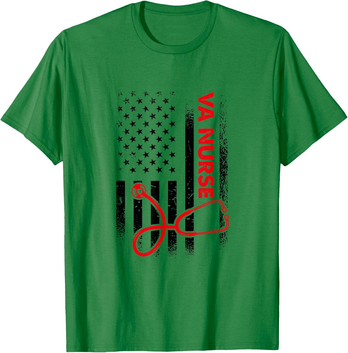 Proud American Military Nurse, VA Nursing T-Shirt - T-Shirt | Irish Green