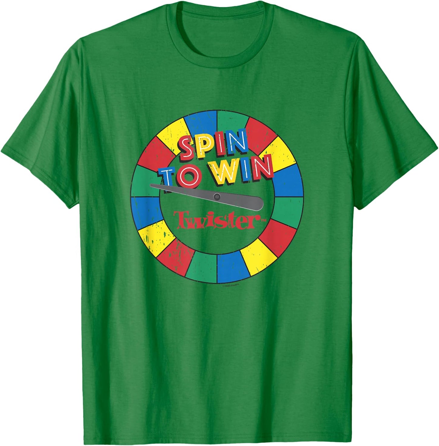 Twister Vintage Retro Distressed Spin To Win Game Logo T-Shirt - T-Shirt | Irish Green